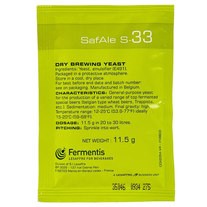 SafBrew S 33 Brewing Yeast
