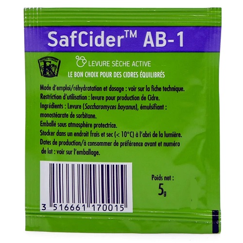 SafCider™ AB-1 Dry Yeast SafCider™ AB-1 Dry Yeast