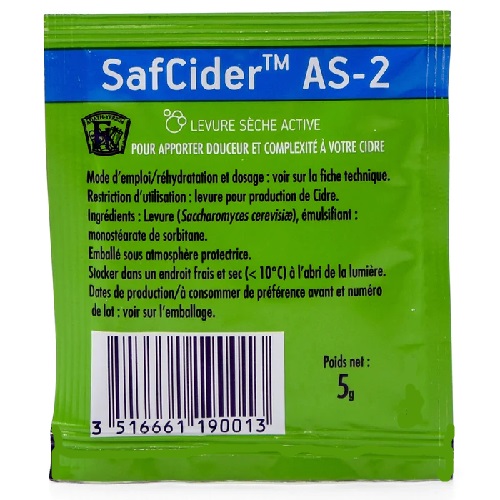 SafCider™ As-2 Dry Yeast